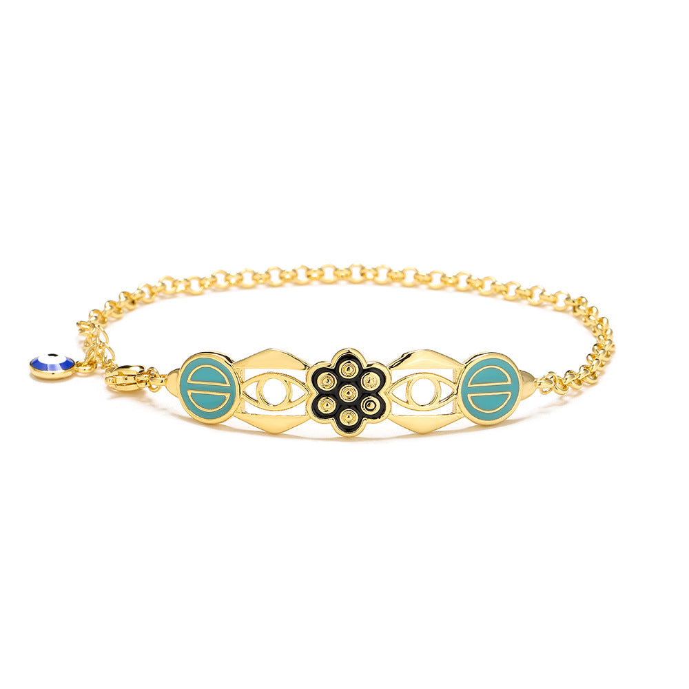 Women Irregular Geometric Copper Bracelets