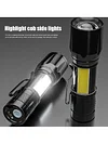 XPE+COB LED USB Rechargeable Portable Torch Zoomable Household Flashlight