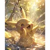 Pikachu Playing In Water-11CT Stamped Cross Stitch 35*45cm/13.78*17.72in