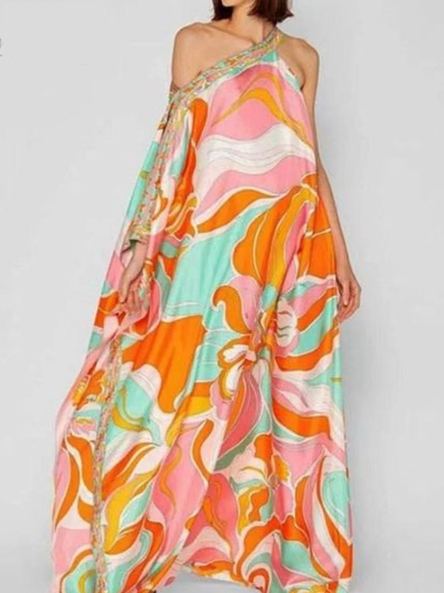 Patchwork Vintage Print Dress