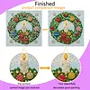 DIY Pre-Framed Xmas Wreath Button Art Canvas Kit