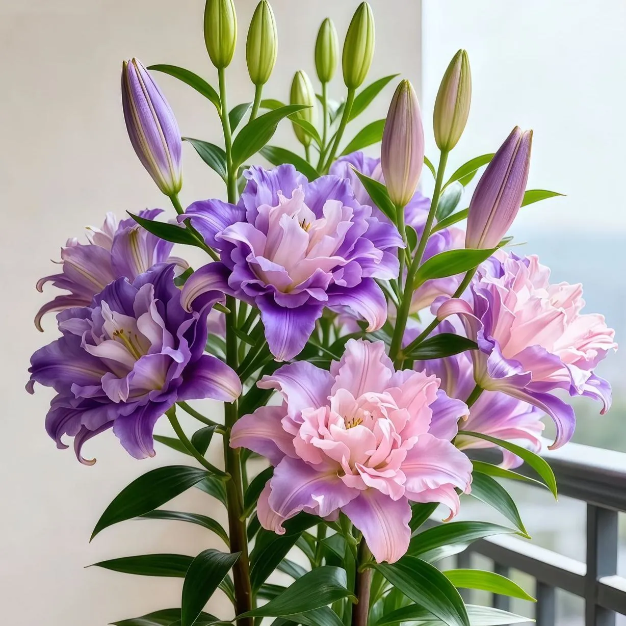 Double-petaled bicolor fragrant lily Bulbs—Fresh and Sweet
