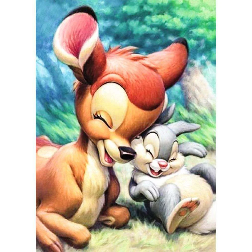 Full Round Diamond Painting Bambi and Thumper (40*30cm)