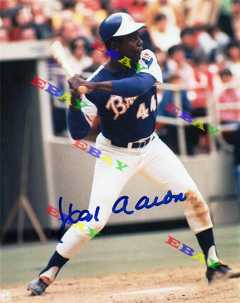 Hank Aaron Atlanta Braves Signed Autographed 8x10 Photo Poster painting Reprint