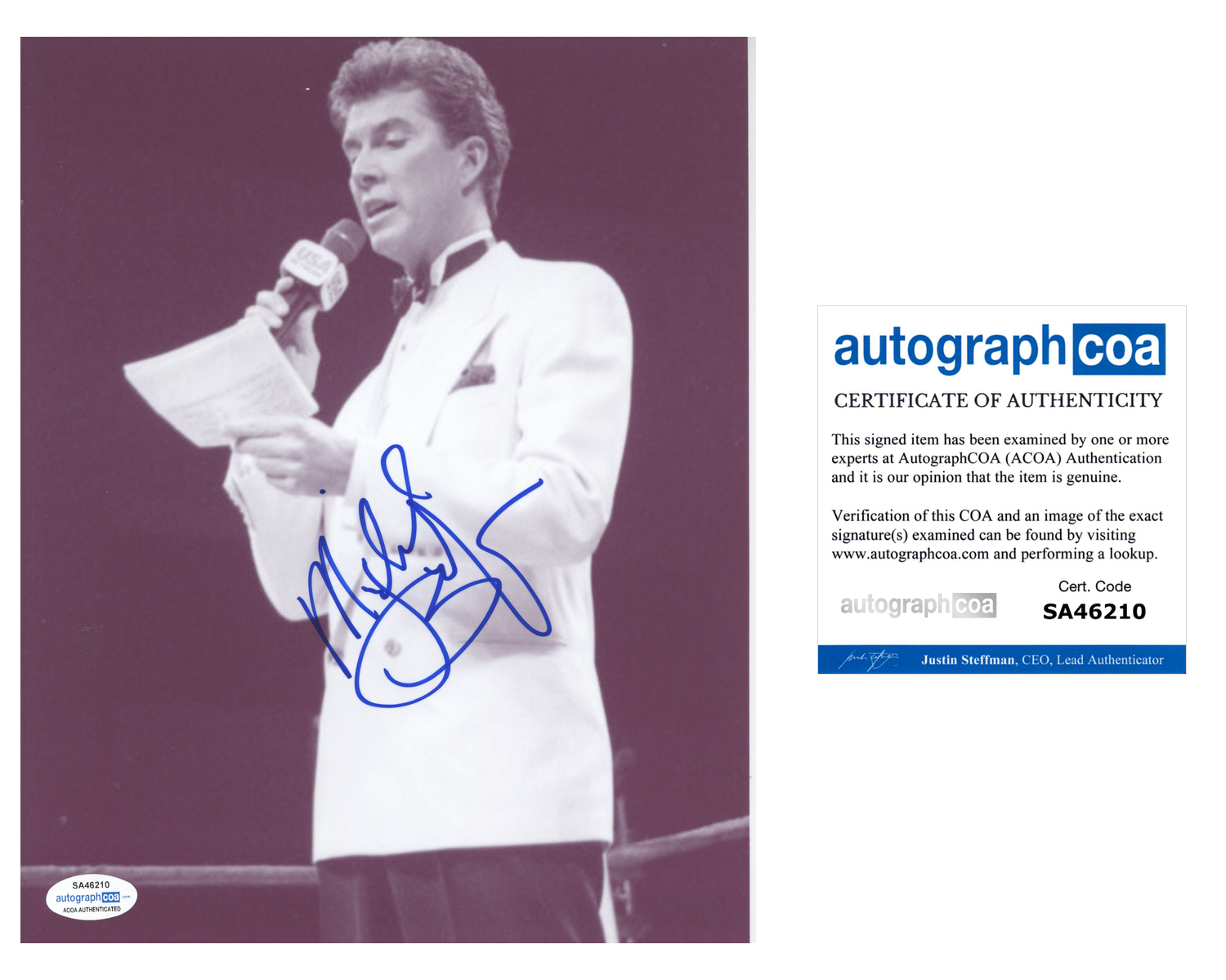 Michael Buffer Signed 8x10 Photo Poster painting Boxing Announcer ACOA COA