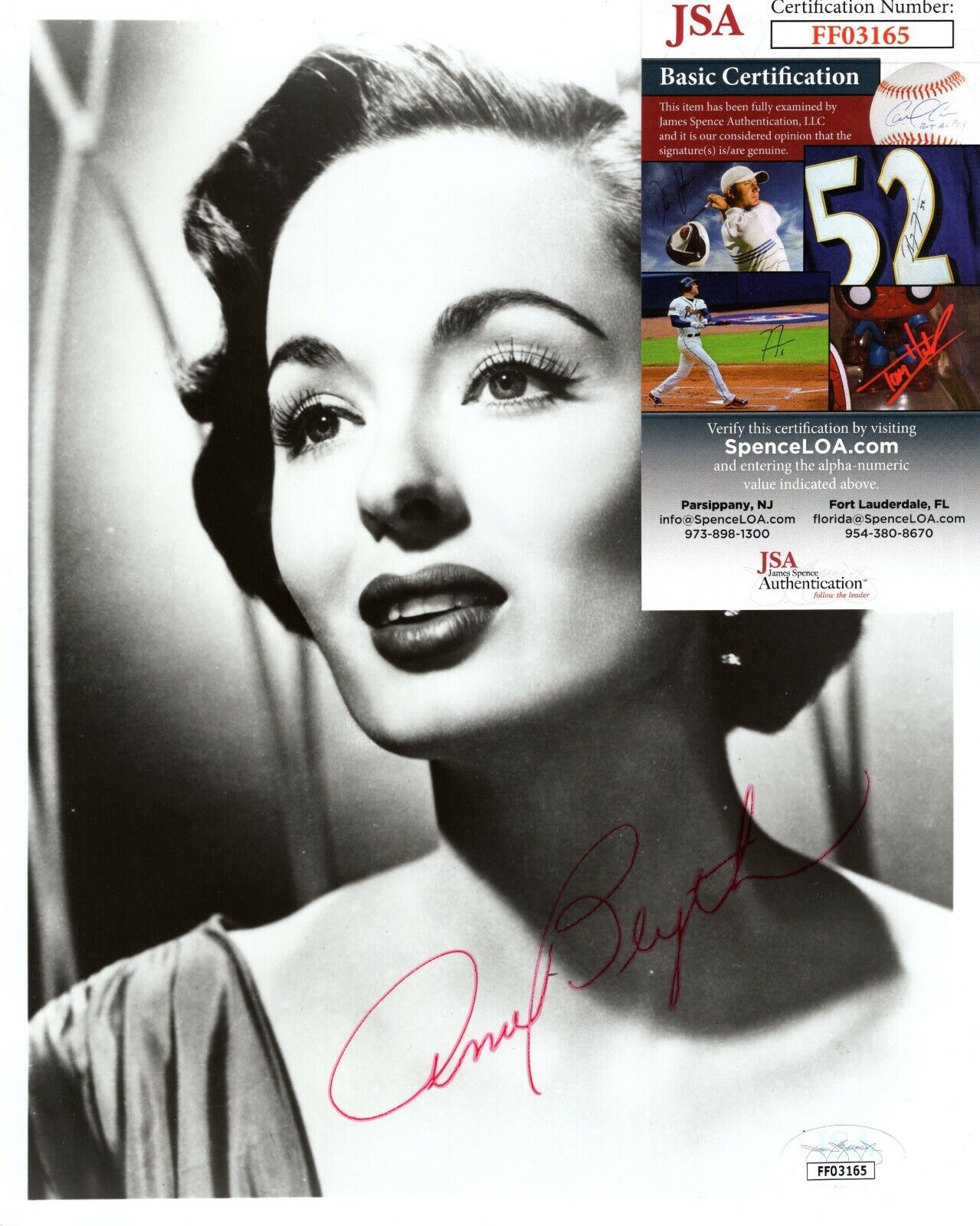 Ann Blyth Actress Singer Hand Signed Autograph 8x10 Photo Poster painting JSA COA