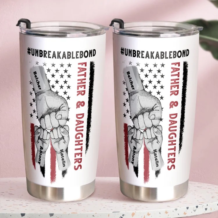 Personalized Custom Stainless Steel Car Cup -Unbreakable Bond-Custom Gifts For Dad 