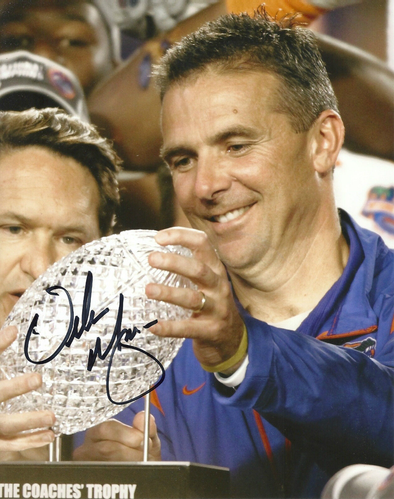 URBAN MEYER 'FLORIDA GATORS' 2X NATIONAL CHAMPS SIGNED 8X10 PICTURE *COA