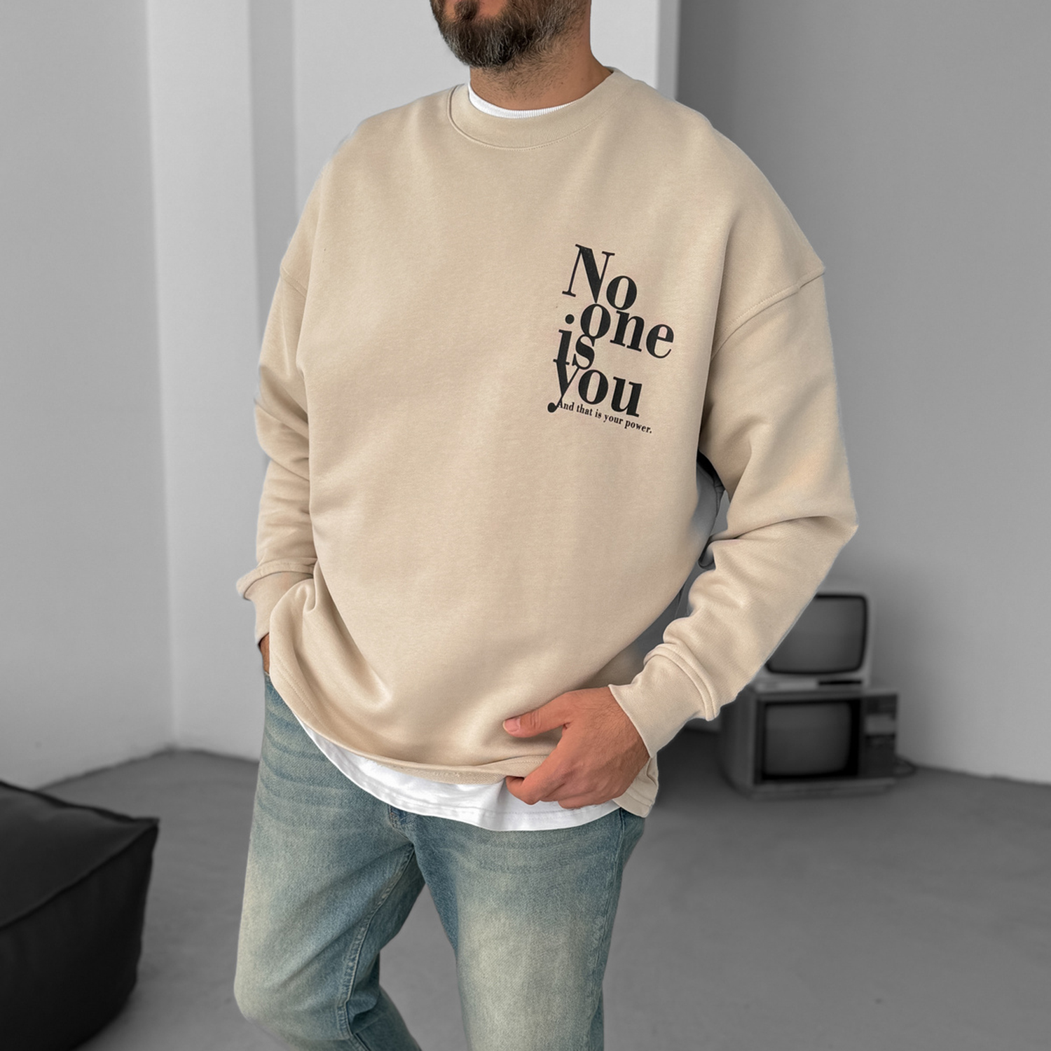 Street Lettering Oversized Hoodie