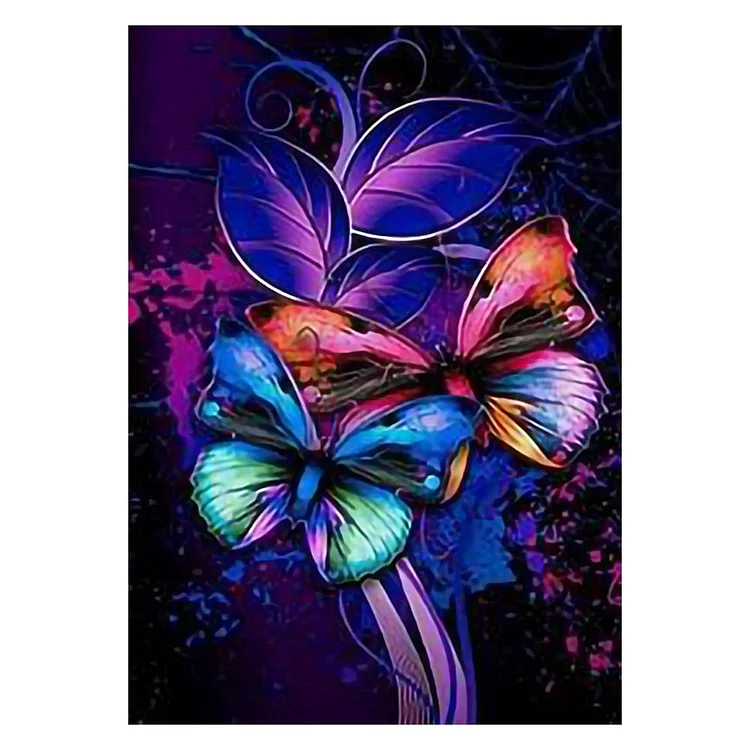 Butterfly - 11CT 3 Strands Threads Printed Cross Stitch Kit - 40x50cm(Canvas)