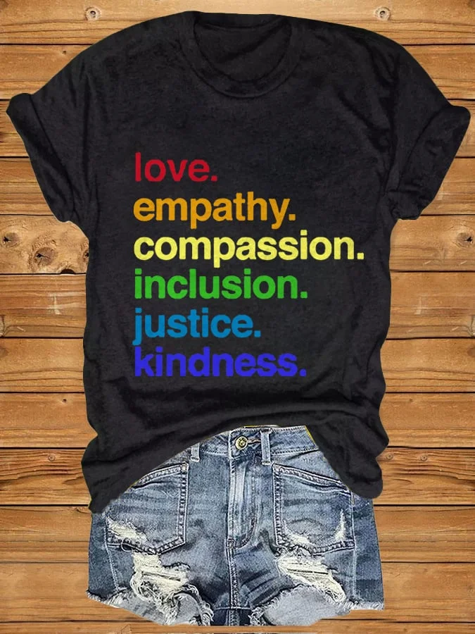 Gay Ladies Love Empathy Print T-Shirt socialshop