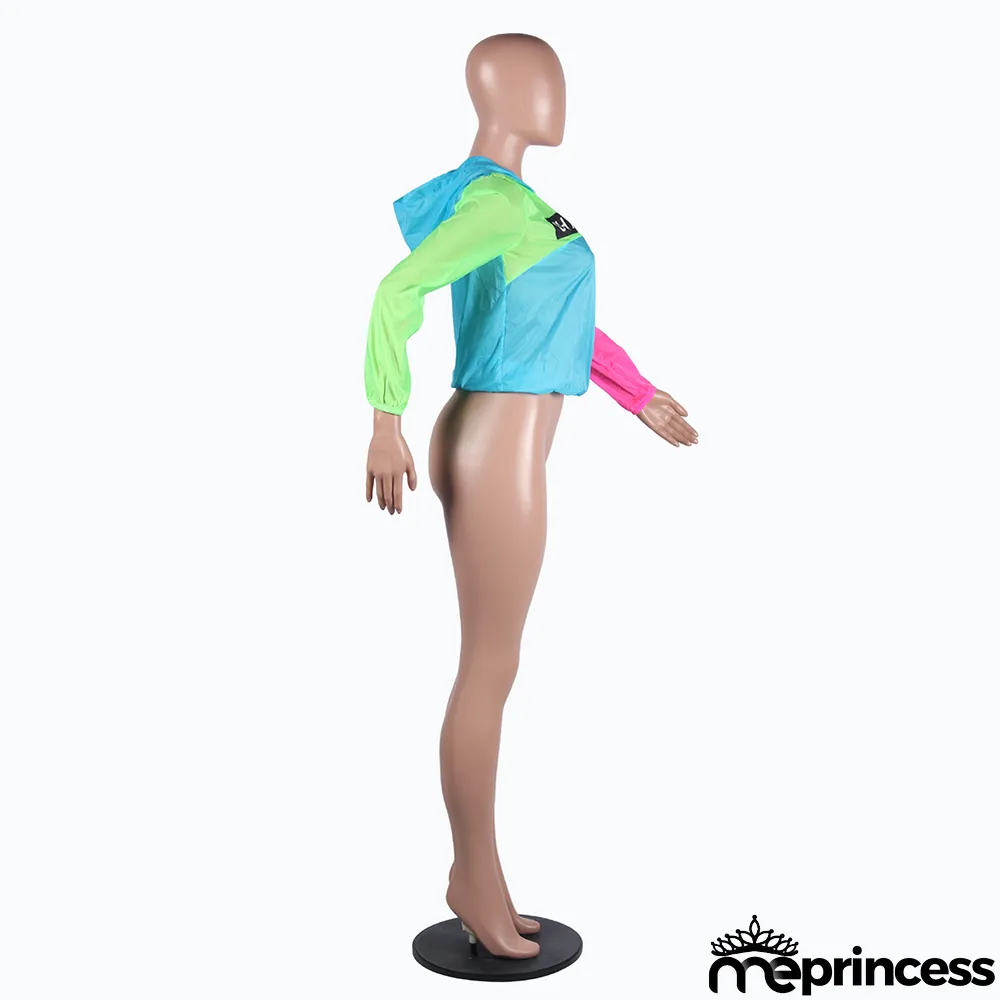 Women's fashion multi-color bright sun protection clothing Jacket