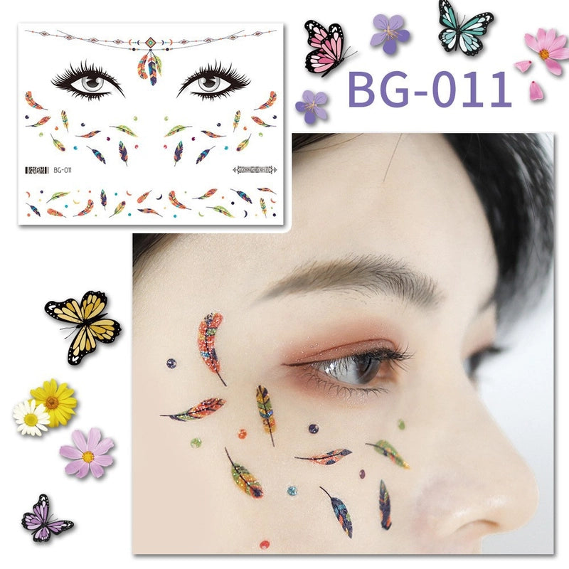 Lady Butterfly Pet Tattoos & Body Art 1 Piece