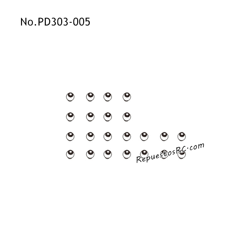 PD RACING TR16ii Piezas para Coches RC Bola Pivote PD303-005