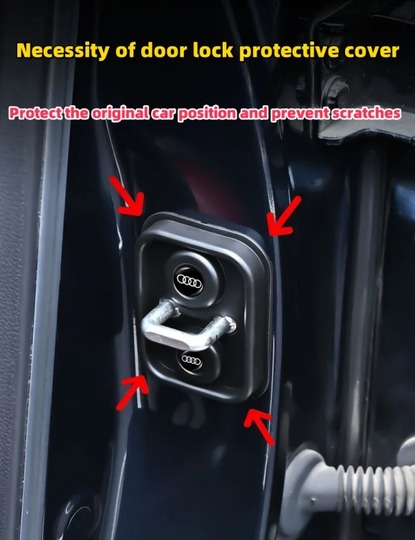 Car Door Lock Cover Protective Pad Door Closing Silicone Silent Cover Shock Absorbing Pad