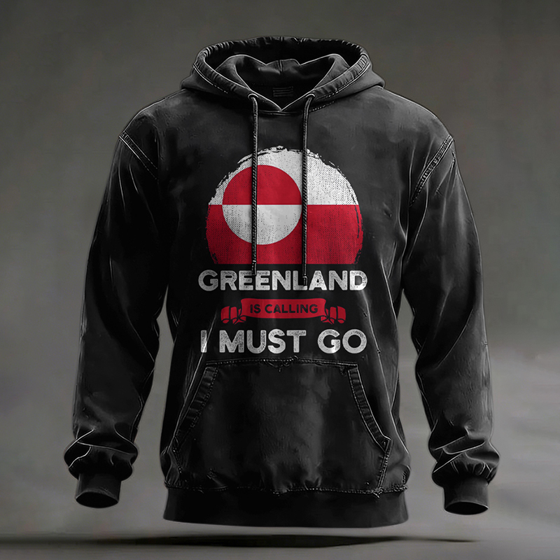 Men's Retro Greenland Casual Hoodie artswardrobe
