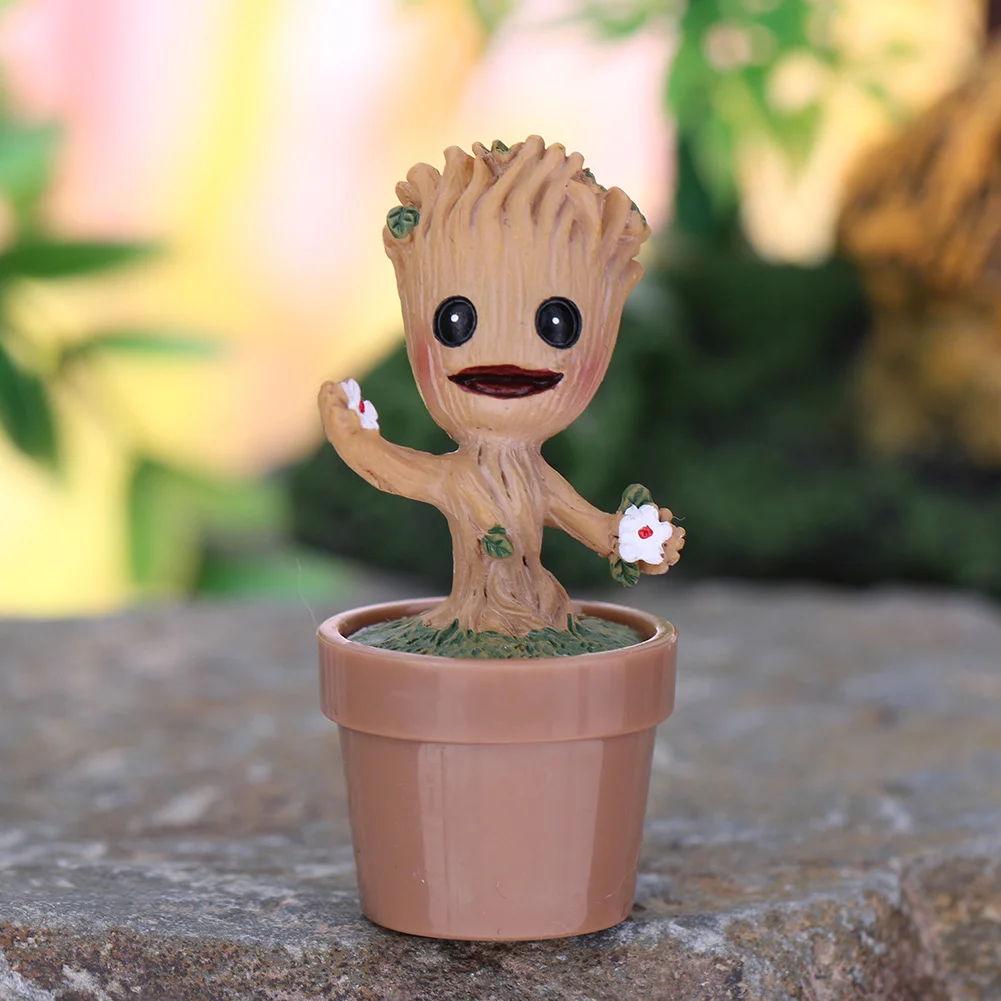 Baby Action Mini Flowerpot Tree Man Figure Toys (Flower Tree Elf Coffee Pot