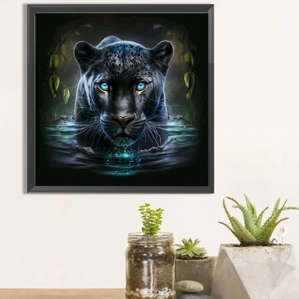 Partial AB Diamond Painting - Full Round Drill - Panther(Canvas|45*45cm)
