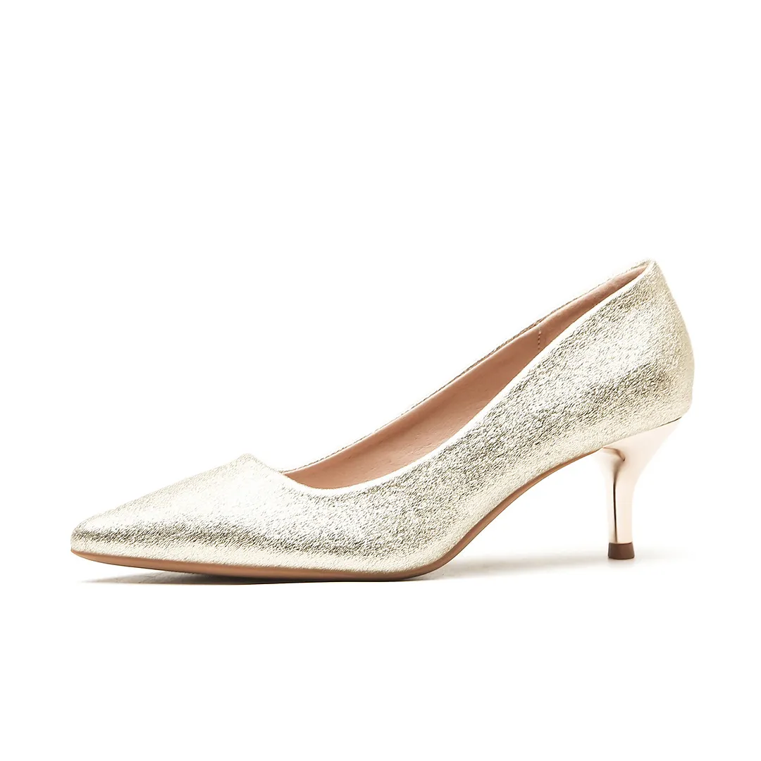 Uveng Uveng Wedding Shoes Women's Fine Heel 2025 New Pointed Bright-Heeled High-Heeled Shoes With Skirts Bridesmaids Banquet Single Shoes