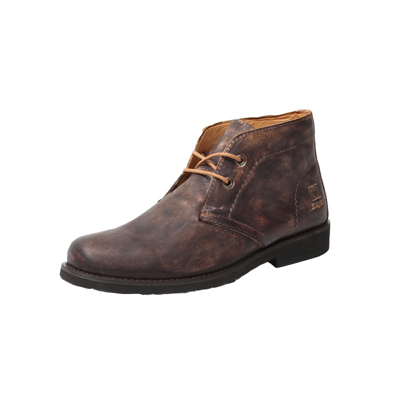 Vintage British Men's Boots Short Boots Worker Boot High-Top Leather Boots Men
