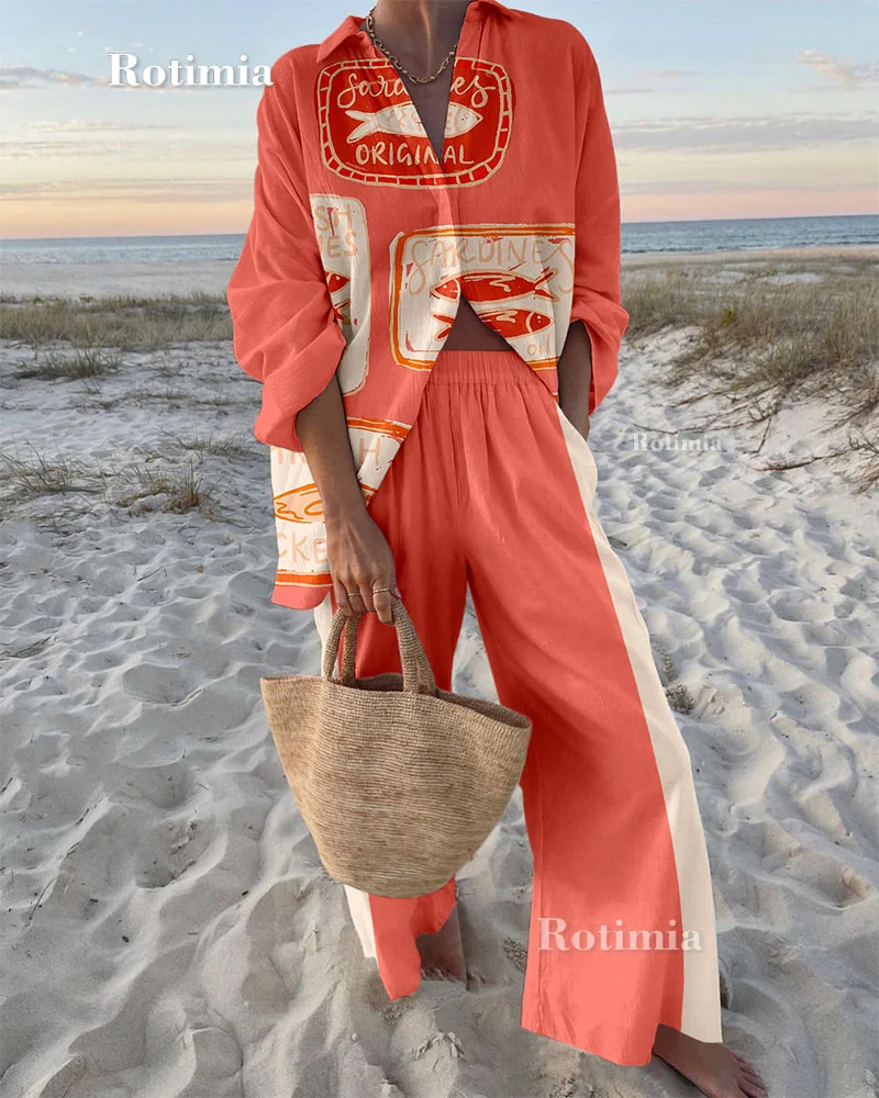 Holiday Interest Print Two-Piece Set