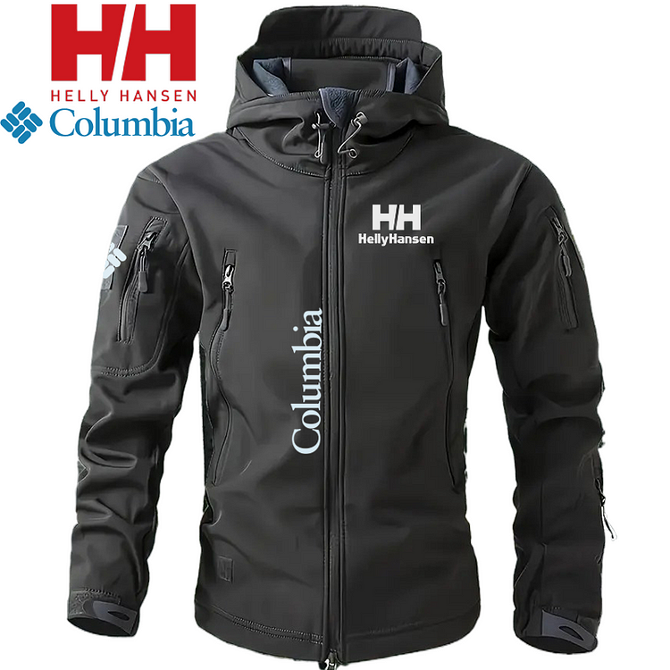 🍁 HellyHansen a Columbia spojily síly, aby vytvořily pánskou taktickou, nepromokavou podzimní bundu pro outdoorové aktivity.