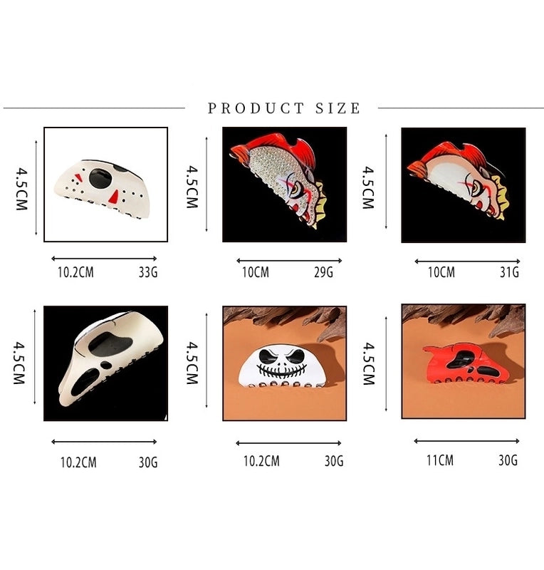 Halloween Lady Women’s Pumpkin Skull PVC Hair Claws