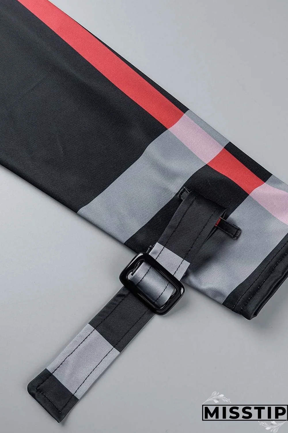 Black Fashion Casual Print Cardigan With Belt Turndown Collar Outerwear