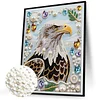 Diamond Painting-DIY Special Shaped Drill Pearl Painting Eagle(30x40cm)