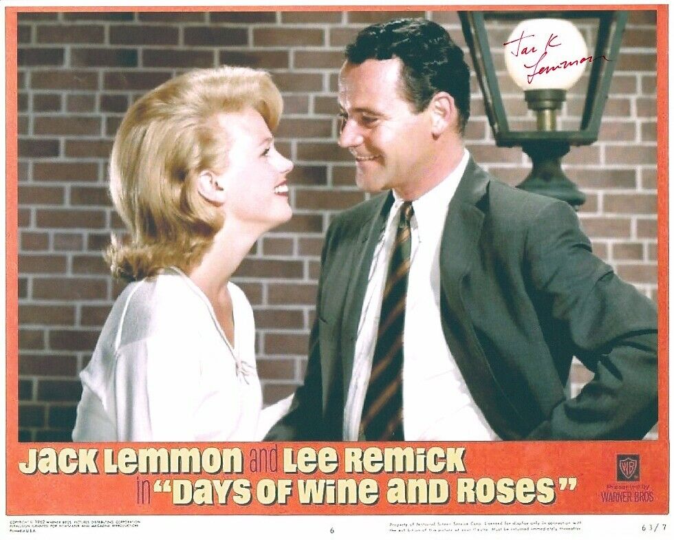 JACK LEMMON signed DAYS OF WINE AND ROSES color 8x10 w/ coa LEE REMICK CLOSEUP