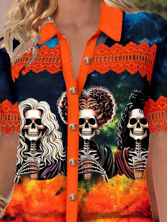 Women Half Sleeve V-neck Solid Color Dress