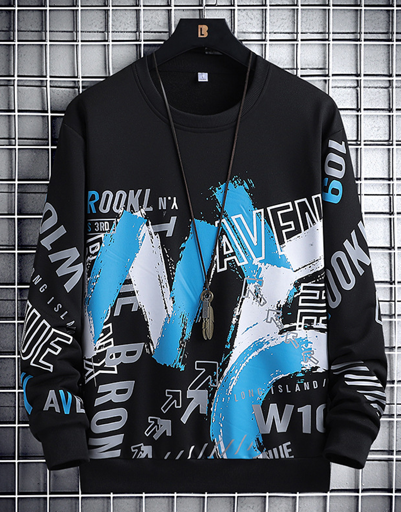 Graffiti Casual Loose Round Neck Sweatshirt / TECHWEAR CLUB / Techwear