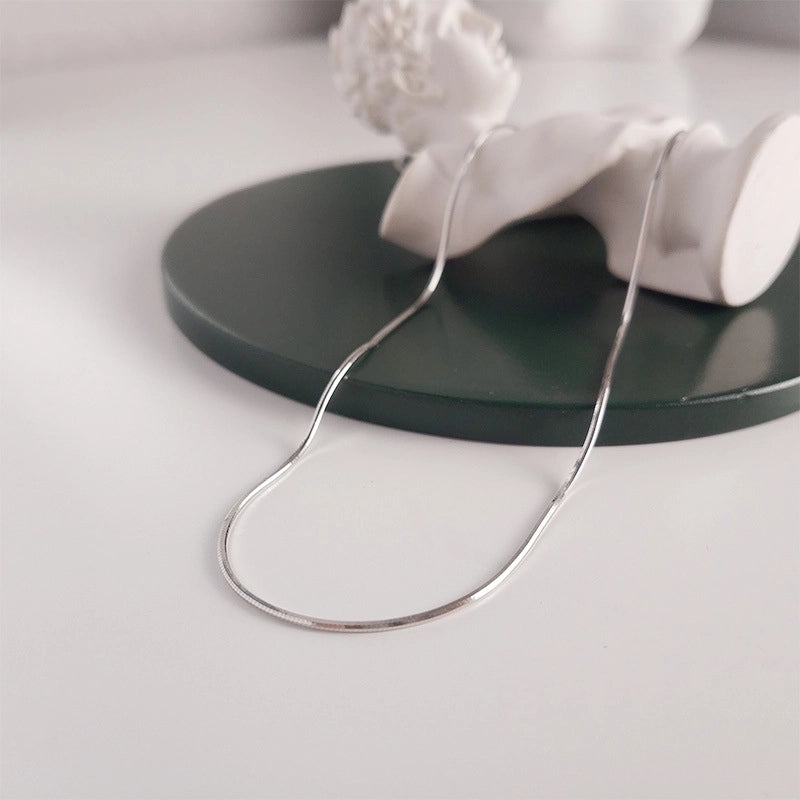 1 Piece Minimalist Solid Color Sterling Silver Plating Necklace