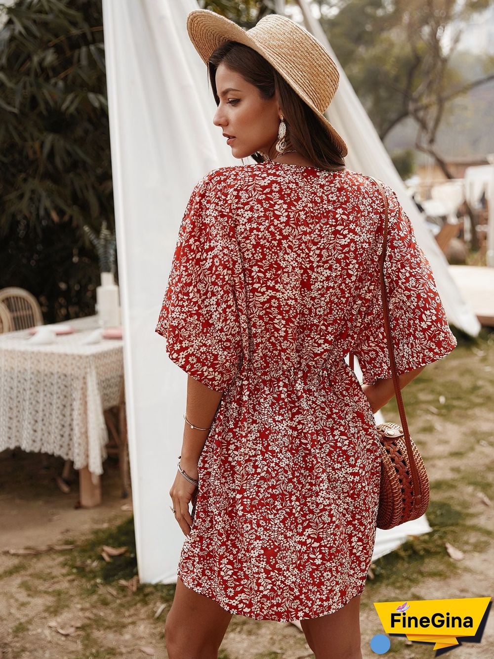 Women's Dress Spring/Summer Small Broken Flower Skirt