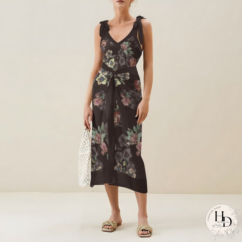 Casual Printed One-Piece Swimsuit And Cover Up