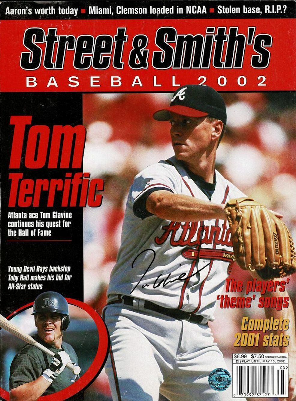 Tom Glavine signed autographed magazine! AMCo! 9748