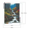 Diamond Painting-DIY Full Round Drill Forest Waterfalls（40*50CM)