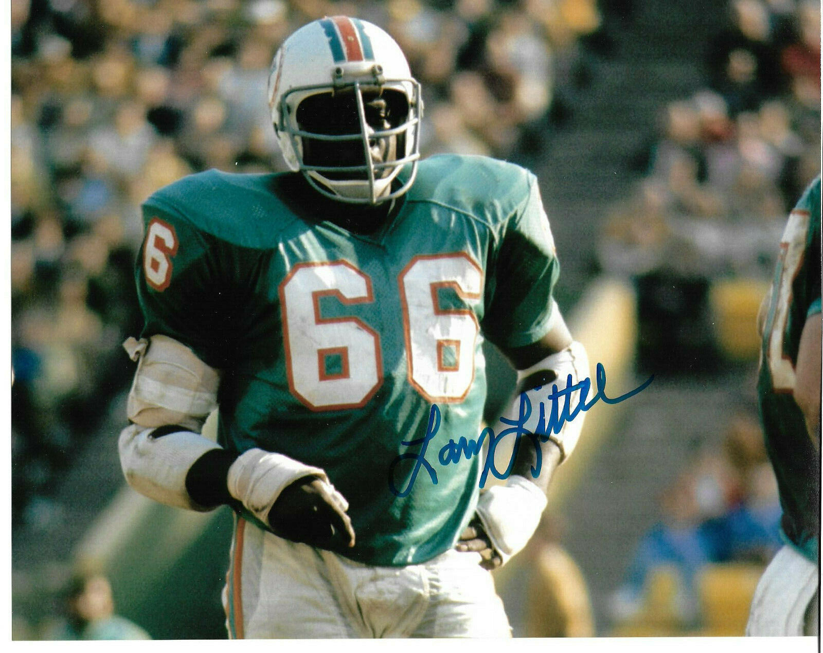 Larry Little Authentic Signed 8x10 NFL Photo Poster painting Autographed, Miami Dolphins, HOF