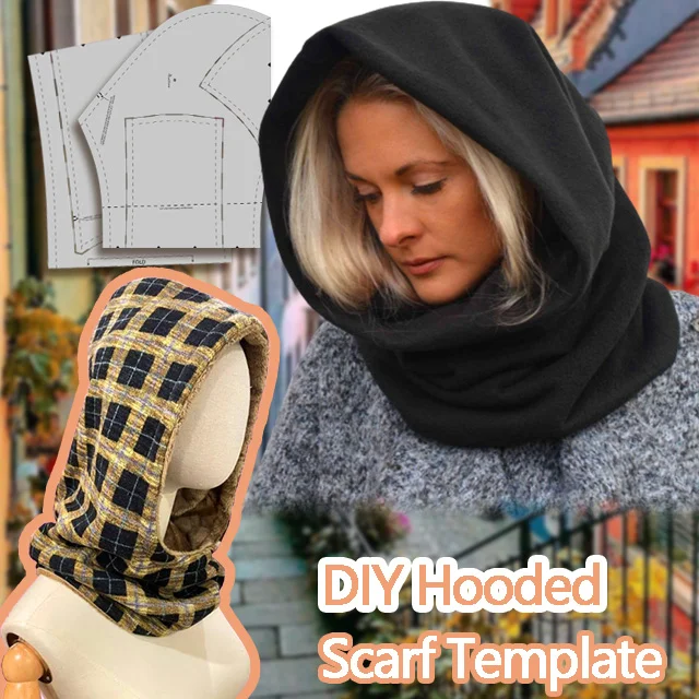 DIY Hooded Scarf Template - With Instructions