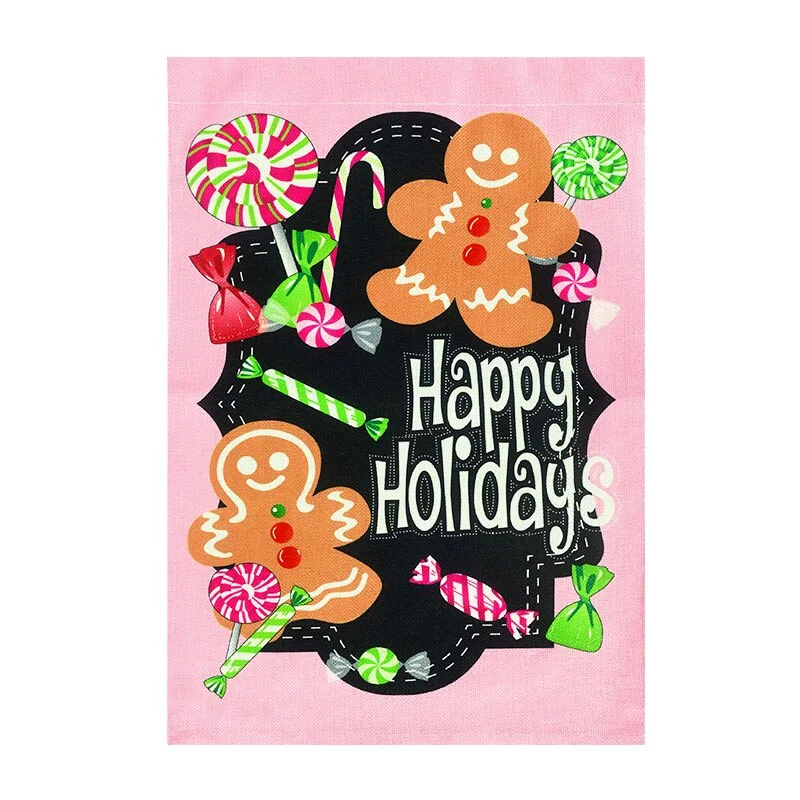 Merry Christmas Garden Flag Porch Door Banner Hanging Ornament Outdoor Christmas Decorations For Home Xmas Navidad 2021 New Year