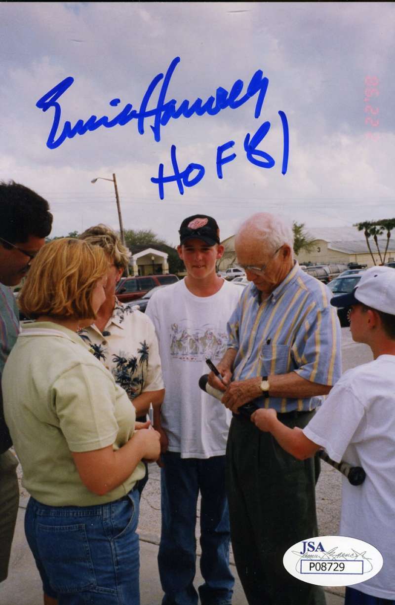 Ernie Harwell Hof 81 Jsa Signed Certified 4x6 Photo Poster painting Authentic Autograph