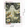 30x40cm Halloween Geist 5d DIY Vollbohrer Runde Diamant Malerei Kit Wohnkultur