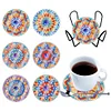 (US Local)[Upgrade]6pcs/set DIY Diamond Painting Waterproof Case Classic Mandala Coaster Gift Decor Set