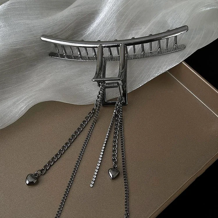Simple Tassel Chain Claw Clip Hairpin KERENTILA