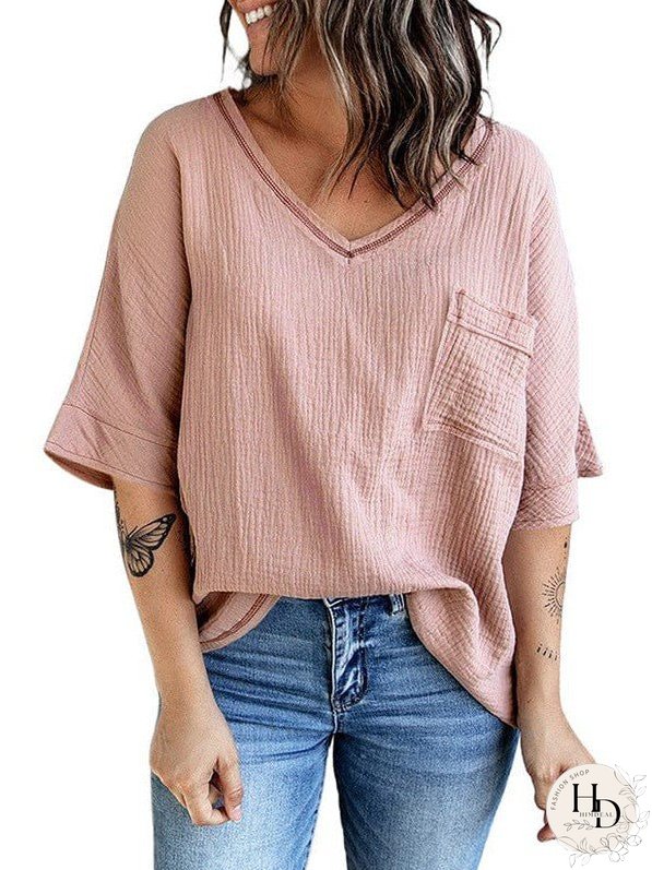 Women's Summer Casual Pocket Tee