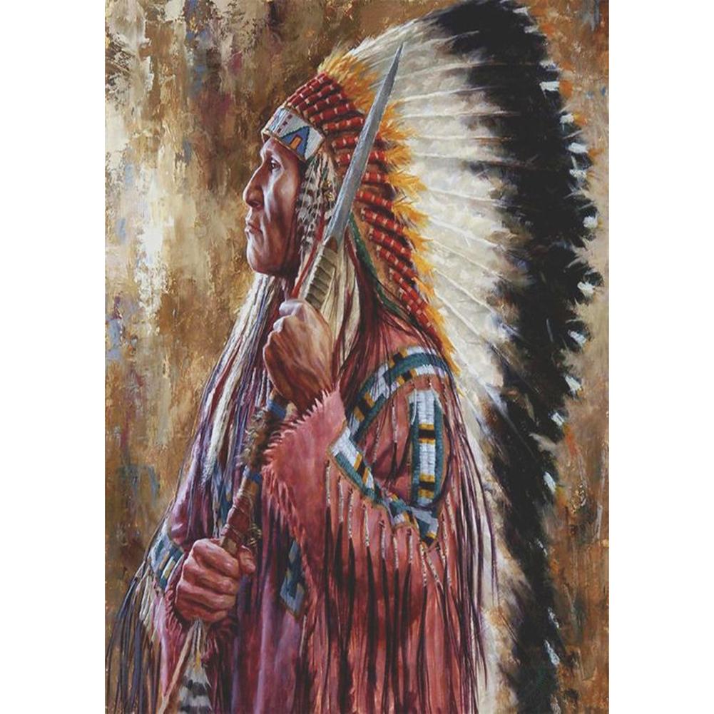 

30*40CM - Round Drill Diamond Painting - Indian, 501 Original