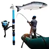 Fishing Pole Set Full Kits Spinning Fishing Rod and Reel Combo for Fishing(Blue)
