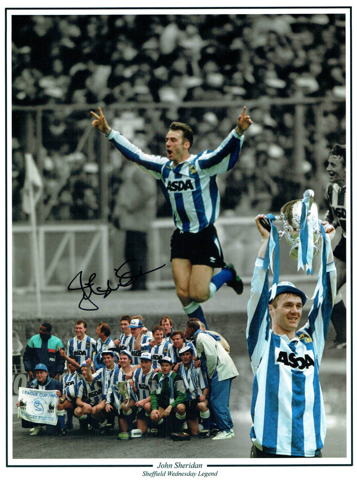 John SHERIDAN Signed Autograph 16x12 Sheffield Wednesday Montage Photo Poster painting AFTAL COA