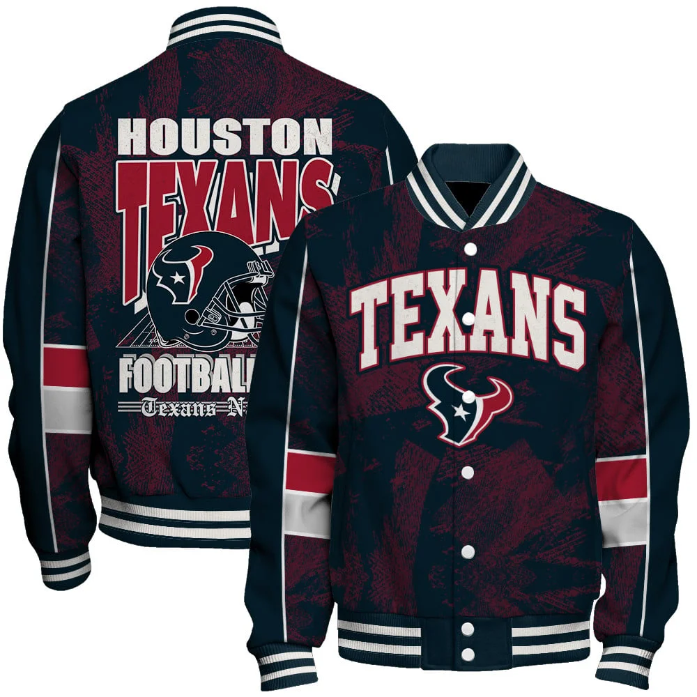 Houston Texans Football Team 2024 - 25 Cheering Symbols Unisex Varsity Jacket