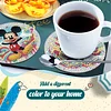 8pcs Cartoon DIY Diamond Painting Holz Untersetzer Kits mit Halter (Maus)